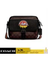 กระเป๋าสะพายข้าง COACH C6636 HUDSON CROSSBODY IN SIGNATURE CANVAS WITH SOUVENIR PATCHES (QBMAA)