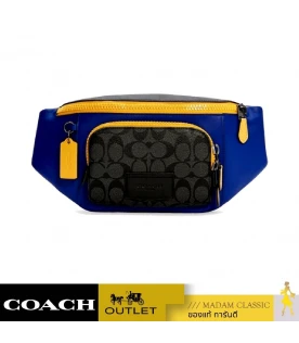 กระเป๋าคาดอก คาดเอว COACH C6652 TRACK BELT BAG IN COLORBLOCK SIGNATURE CANVAS (QBTIM)