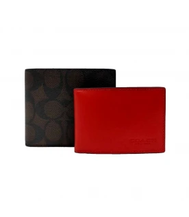 กระเป๋าสตางค์ผู้ชาย COACH C6790 BOXED 3 IN 1 WALLET GIFT SET IN COLORBLOCK SIGNATURE CANVAS (QBTKA)