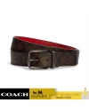 เข็มขัด COACH C6812 BOXED PLAQUE AND HARNESS BUCKLE CUT TO SIZE REVERSIBLE BELT, 38 MM (QBTKA)