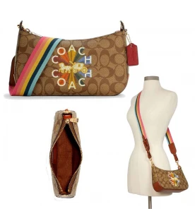 COACH C6817 JES BAGUETTE IN SIGNATURE CANVAS WITH COACH RADIAL RAINBOW (IME7V)