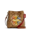 กระเป๋าสะพายข้าง COACH C6835 MINI TOWN BUCKET BAG IN SIGNATURE CANVAS WITH COACH RADIAL RAINBOW (IME7V)