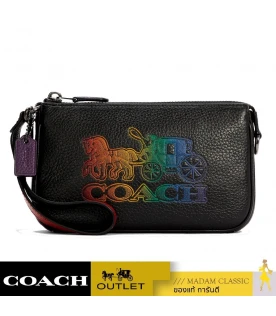 กระเป๋าคล้องมือ COACH C6902 NOLITA 19 WITH HORSE AND CARRIAGE (QBM2)