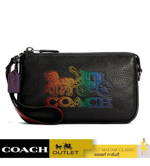 กระเป๋าคล้องมือ COACH C6902 NOLITA 19 WITH HORSE AND CARRIAGE (QBM2)