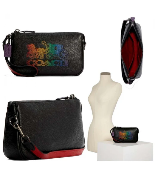 กระเป๋าคล้องมือ COACH C6902 NOLITA 19 WITH HORSE AND CARRIAGE (QBM2)