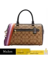 กระเป๋าสะพายข้าง COACH C7240 ROWAN SATCHEL IN BLOCKED SIGNATURE CANVAS(IMNOX)