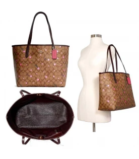 กระเป๋าสะพายไหล่ COACH C7243 CITY TOTE IN SIGNATURE CANVAS WITH DISCO STAR PRINT (IME7V)