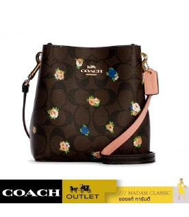 กระเป๋าสะพายข้าง COACH C7270 MINI TOWN BUCKET BAG IN SIGNATURE CANVAS WITH VINTAGE MINI ROSE PRINT (IMOSN)