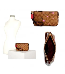 กระเป๋าสตางค์คล้องมือ COACH C7294 NOLITA 19 IN SIGNATURE CANVAS WITH DISCO STAR PRINT (IME7V)