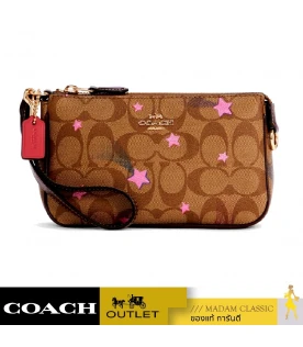 กระเป๋าสตางค์คล้องมือ COACH C7294 NOLITA 19 IN SIGNATURE CANVAS WITH DISCO STAR PRINT (IME7V)