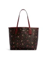 กระเป๋าสะพายไหล่ COACH C7616 CITY TOTE IN SIGNATURE CANVAS WITH HEART PETAL PRINT (IMBMC)				