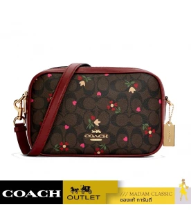 กระเป๋าสะพาย COACH C7617 JES CROSSBODY IN SIGNATURE CANVAS WITH HEART PETAL PRINT (IMBMC)