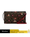 กระเป๋าสะพาย COACH C7656 ANNA FOLDOVER CLUTCH CROSSBODY IN SIGNATURE CANVAS WITH HEART PETAL PRINT (IMBMC)
