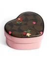 กล่อง COACH C7752 HEART TRINKET BOX IN SIGNATURE CANVAS WITH HEART PETAL PRINT (TPP)