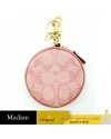 พวงกุญแจ COACH C8238 CIRCULAR COIN POUCH IN SIGNATURE JACQUARD (IMRRJ)