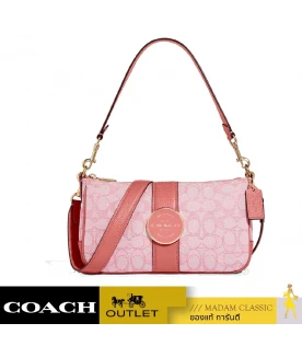 กระเป๋าสะพายข้าง COACH C8306 LONNIE BAGUETTE IN SIGNATURE JACQUARD (IMRRJ)