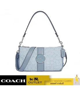 กระเป๋าสะพายข้าง COACH C8306 LONNIE BAGUETTE IN SIGNATURE JACQUARD (SVS9X)