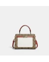 กระเป๋าสะพาย COACH C8318 MINI LANE TOP HANDLE IN COLORBLOCK SIGNATURE CANVAS (IMLOT)