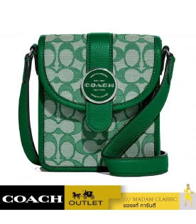 กระเป๋าสะพายข้าง COACH C8321 NORTH/SOUTH LONNIE CROSSBODY IN SIGNATURE JACQUARD (SVGN)