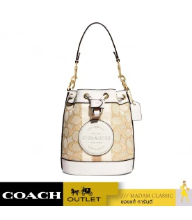 กระเป๋าสะพายข้าง COACH C8322 MINI DEMPSEY BUCKET BAG IN SIGNATURE JACQUARD WITH STRIPE AND COACH PATCH (IMDQC)