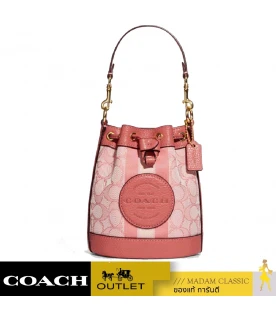 กระเป๋าสะพายข้าง COACH C8322 MINI DEMPSEY BUCKET BAG IN SIGNATURE JACQUARD WITH STRIPE AND COACH PATCH (IMRRJ)