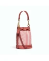 กระเป๋าสะพายข้าง COACH C8322 MINI DEMPSEY BUCKET BAG IN SIGNATURE JACQUARD WITH STRIPE AND COACH PATCH (IMRRJ)