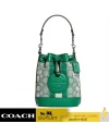 กระเป๋าสะพายข้าง COACH C8322 MINI DEMPSEY BUCKET BAG IN SIGNATURE JACQUARD WITH STRIPE AND COACH PATCH (SVGN)