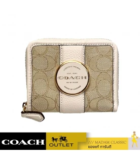 กระเป๋าสตางค์ COACH C8323 LONNIE SMALL ZIP AROUND WALLET IN SIGNATURE JACQUARD (IMDQC)