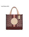 กระเป๋าสะพายไหล่ COACH C8417 DEMPSEY TOTE 22 IN SIGNATURE JACQUARD WITH STRIPE AND COACH PATCH (IMMZI)