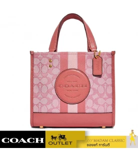 กระเป๋าสะพายข้าง COACH C8417 DEMPSEY TOTE 22 IN SIGNATURE JACQUARD WITH STRIPE AND COACH PATCH (IMTVT)