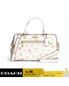 กระเป๋าสะพายข้าง COACH C8615 ROWAN SATCHEL IN SIGNATURE CANVAS WITH MYSTICAL FLORAL PRINT IN CHALK MULTI (IMCAH)