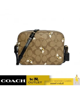 กระเป๋าสะพาย COACH C8671 MINI CAMERA BAG IN SIGNATURE CANVAS WITH BEE PRINT (IME7V)