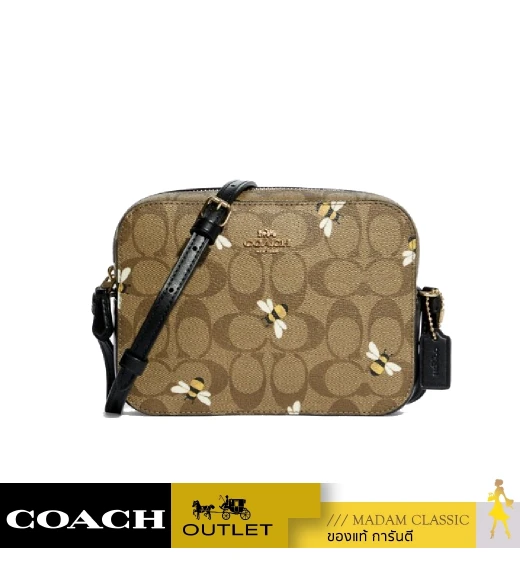 กระเป๋าสะพาย COACH C8671 MINI CAMERA BAG IN SIGNATURE CANVAS WITH BEE PRINT (IME7V)