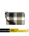 กระเป๋าคล้องมือ COACH C8683 CORNER ZIP WRISTLET WITH GARDEN PLAID PRINT (IMF23)