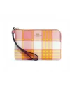 กระเป๋าคล้องมือ COACH C8683 CORNER ZIP WRISTLET WITH GARDEN PLAID PRINT (IMTVT)