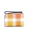 กระเป๋าคล้องมือ COACH C8683 CORNER ZIP WRISTLET WITH GARDEN PLAID PRINT (IMTVT)