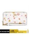 กระเป๋าสตางค์ COACH C8695 LONG ZIP AROUND WALLET IN SIGNATURE CANVAS WITH MYSTICAL FLORAL PRINT (IMCAH)