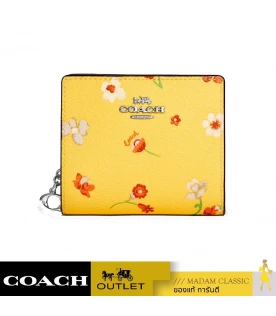 กระเป๋าสตางค์ COACH C8703 SNAP WALLET WITH MYSTICAL FLORAL PRINT (SVYEO)