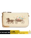 กระเป๋าสตางค์คล้องมือ COACH C8725 LARGE WRISTLET 19 WITH DREAMY VEGGIE HORSE AND CARRIAGE (IMNAM)