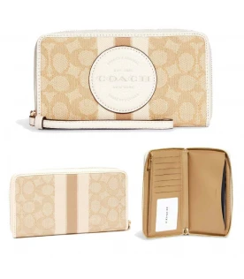 กระเป๋าสตางค์คล้องมือ COACH C9073 DEMPSEY LARGE PHONE WALLET IN SIGNATURE JACQUARD WITH STRIPE AND COACH PATCH (IMDQC)