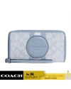 กระเป๋าสตางค์คล้องมือ COACH C9073 DEMPSEY LARGE PHONE WALLET IN SIGNATURE JACQUARD WITH STRIPE AND COACH PATCH (SVS9X)