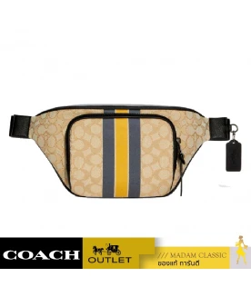 กระเป๋าคาดอก COACH C9364 THOMPSON BELT BAG IN SIGNATURE JACQUARD WITH VARSITY STRIPE (QBTTZ)