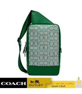 กระเป๋าคาดอก COACH C9609 TURNER PACK IN SIGNATURE JACQUARD (QBGRN)