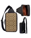 กระเป๋าคาดอก COACH C9865 SULLIVAN PACK IN BLOCKED SIGNATURE CANVAS (QBTUP)