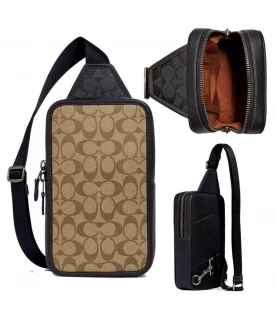 กระเป๋าคาดอก COACH C9865 SULLIVAN PACK IN BLOCKED SIGNATURE CANVAS (QBTUP)