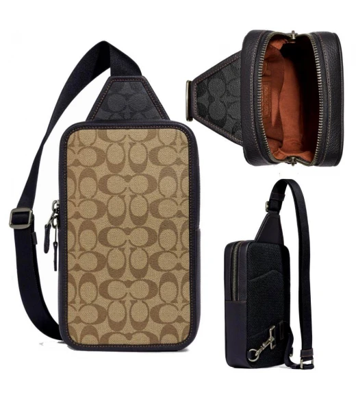 กระเป๋าคาดอก COACH C9865 SULLIVAN PACK IN BLOCKED SIGNATURE CANVAS (QBTUP)
