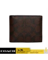 กระเป๋าสตางค์ COACH CA001 3 IN 1 WALLET IN BLOCKED SIGNATURE CANVAS (QBMAA)