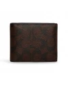 กระเป๋าสตางค์ COACH CA001 3 IN 1 WALLET IN BLOCKED SIGNATURE CANVAS (QBMAA)