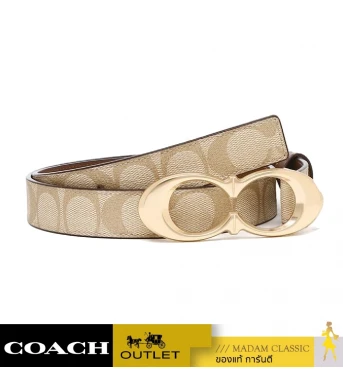เข็มขัด COACH CA516 SIGNATURE BUCKLE BELT (IMBDXL)