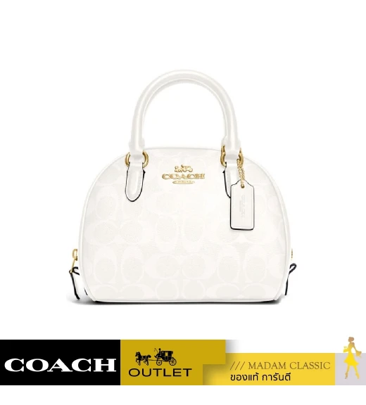 กระเป๋าสะพายข้าง COACH CA591 SYDNEY SATCHEL IN SIGNATURE CANVAS (IMRFF)